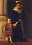 Moretto da Brescia Alessandro Bonvicino Portrait of a Boy with his Nurse - Hermitage